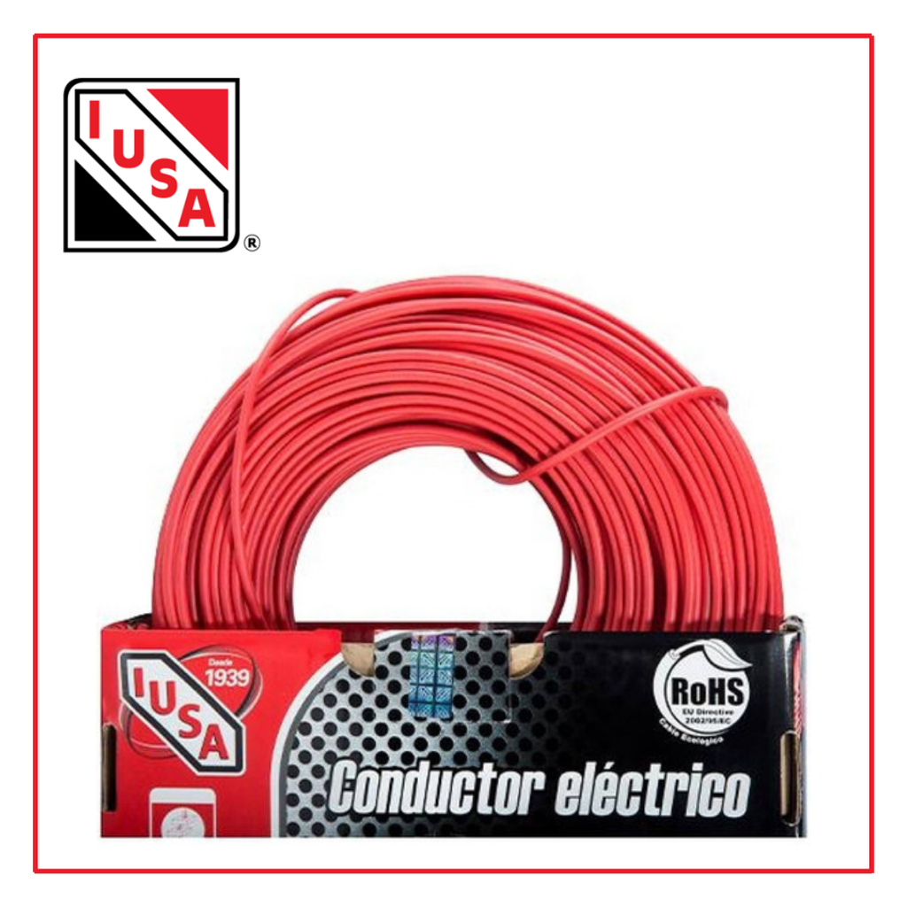 [CAIUSA100-12R] IUS- 100m CABLE THHW-LS #12 ROJO