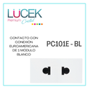 LCK- CONTACTO EUROAMERICANO DE 1 MÓDULO BLANCO