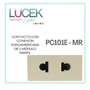 [PC101E-MR] LCK- CONTACTO EUROAMERICANO DE 1 MÓDULO MARFÍL