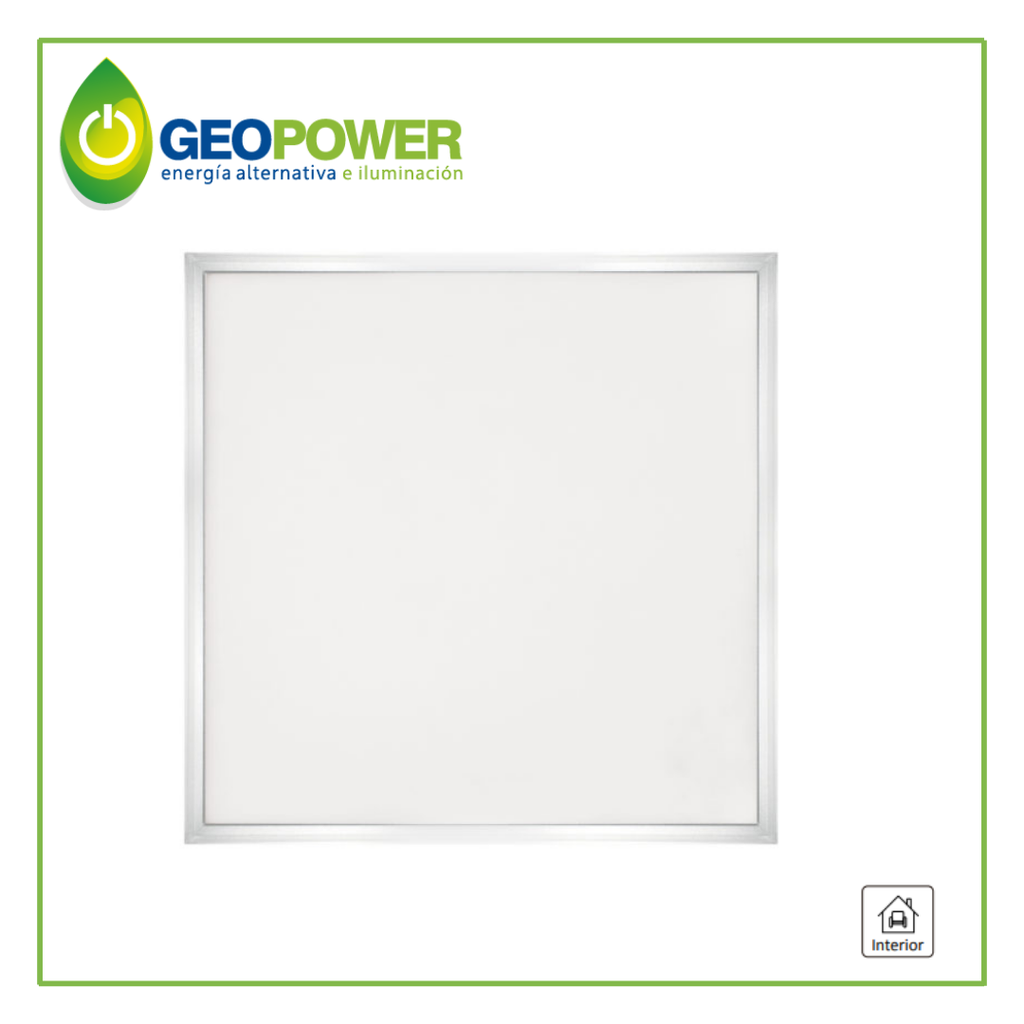 GEO- PANEL LED EMPOTRADO 60X60, 36W, BLANCO FRIO.