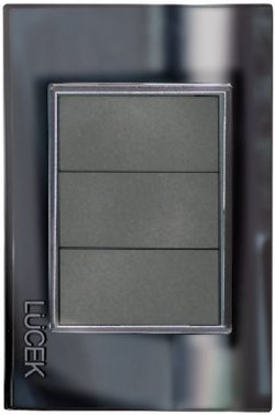 [BP1200-CEN] LCK- PLACA CIEGA CRISTAL NEGRO ESPEJO