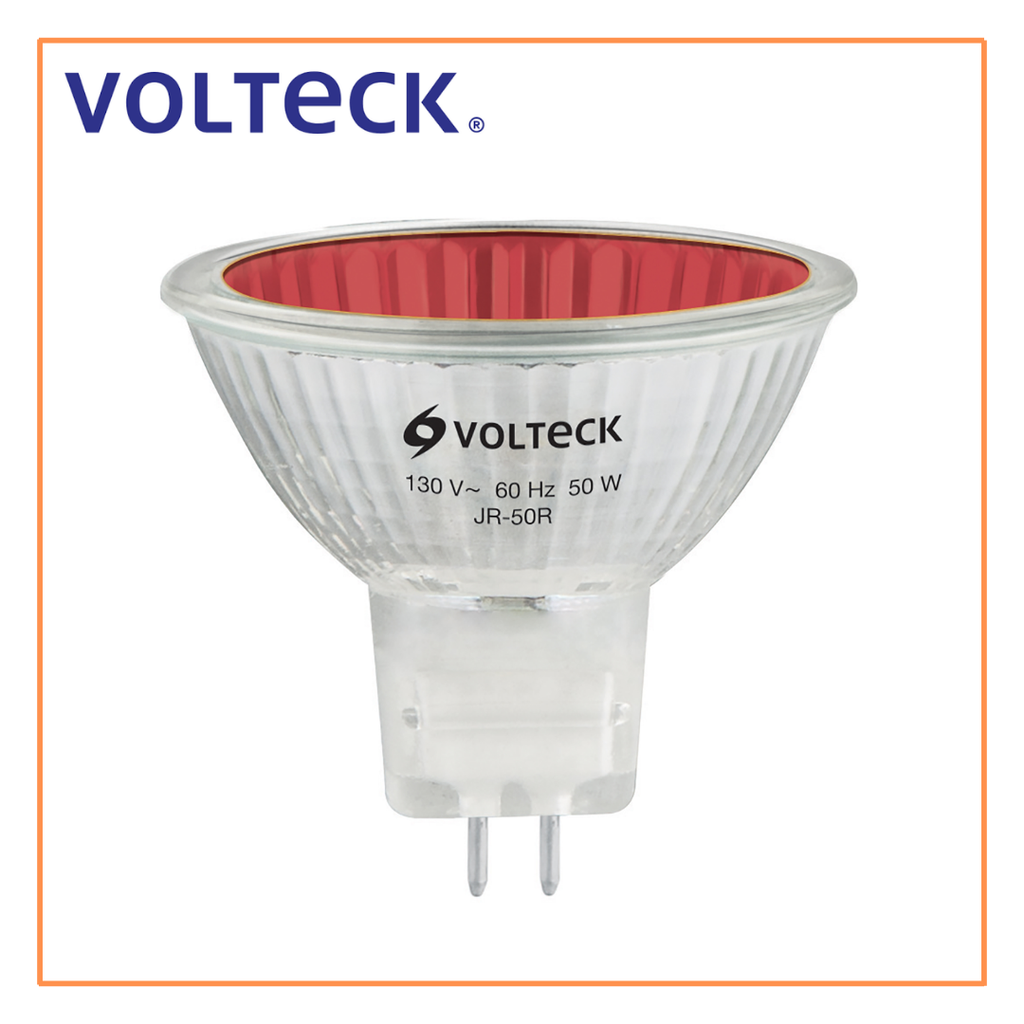 TRU- LÁMPARA DE HALÓGENO ROJO TIPO MR16 EN CAJA, VOLTECK