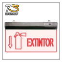 TSH- SEÑAL EXTINTOR ROJO RECARGABLE 127V 3hr AUTONOMIA