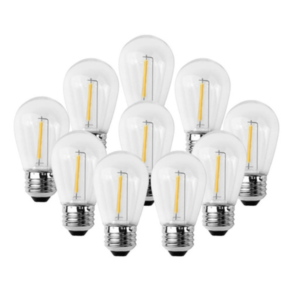 FULL- 10pz Foco Vintage 1w Luz Cálida Rosca Normal E26 - E27 S14
