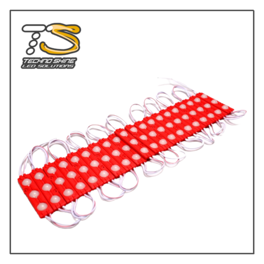 [ML3-RJx100] 100pz MÓDULOS DE 3 LED SMD 12v EXTERIOR ROJO