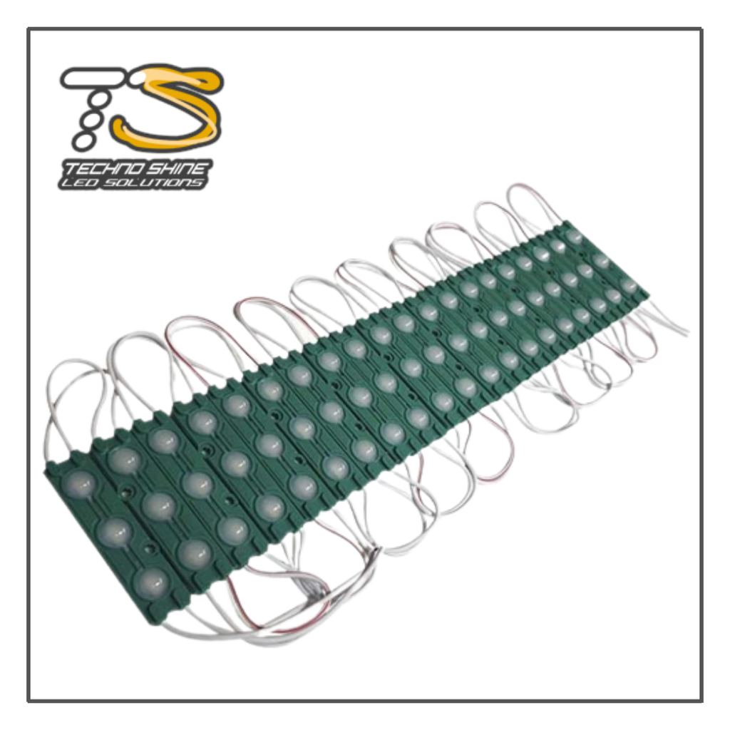[ML3-VDx20] 20pz MÓDULOS DE 3 LED SMD EXTERIOR 12v VERDE