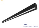 INN- DECORATIVO COLGANTE LED LINEAL 45W 1.2M ALUMINIO NEGRO BLANCO CÁLIDO