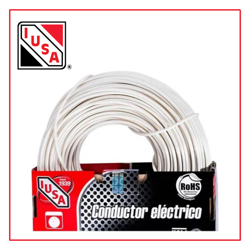 [CAIUSA100-10B] IUS- 100m CABLE THHW-LE #10 BLANCO