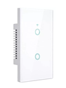 AKS - PLACA INTERRUPTOR APAGADOR INTELIGENTE WIFI BLANCO, 2 APAGADORES