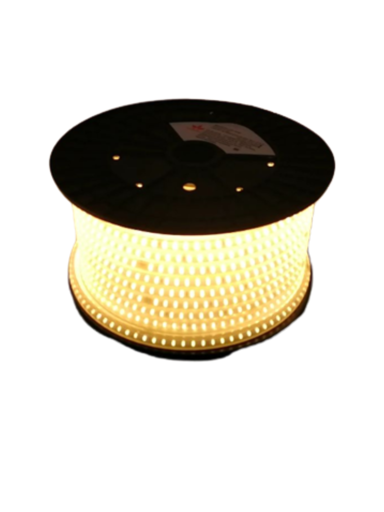 [DD-02V-0007-02A] 50m - MANGUERA LED 350W SMD2835 120 LEDS/m C/ 3 CLAVIJAS  Y CLIPS LUZ CALIDA