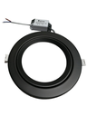 GEO - PANEL LED NEGRO EMPOTRABLE 12W REDONDO 17CM