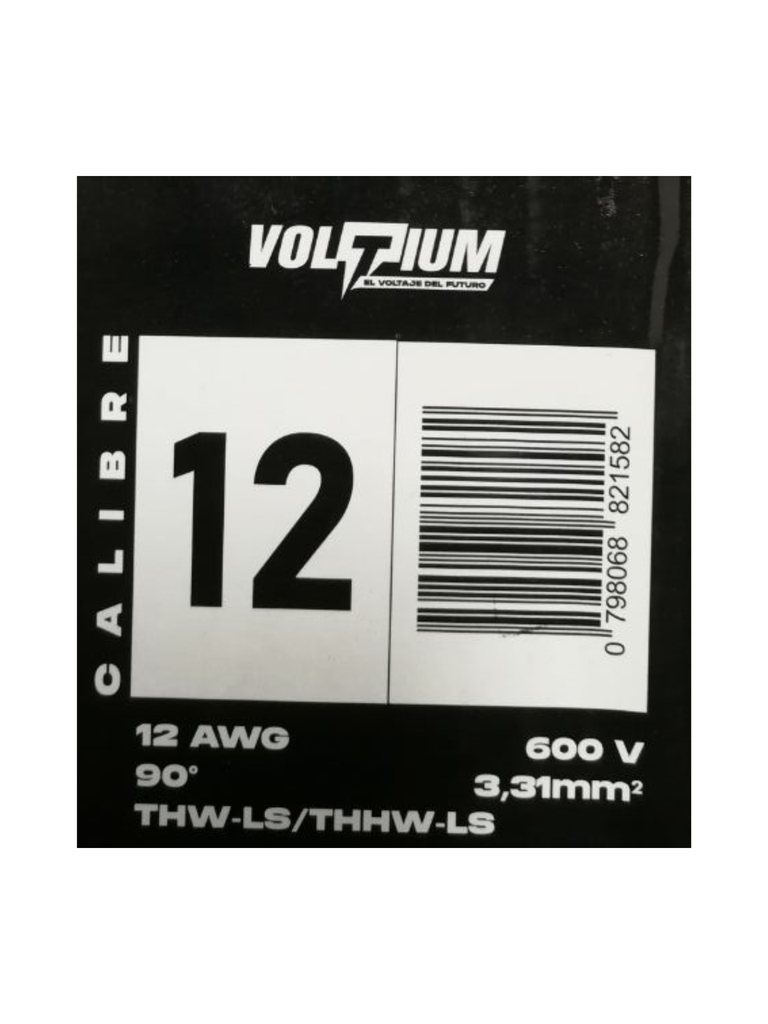 VMX CABLE THW COBRE CAL 12 BCO VOLTIUM