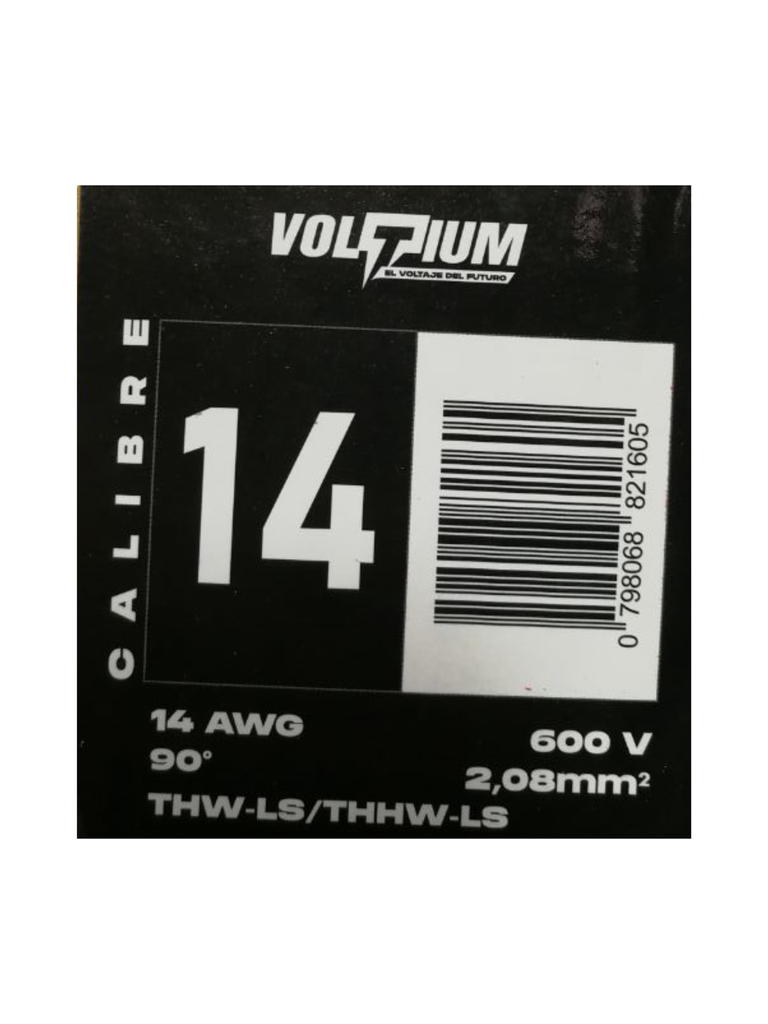 VMX CABLE THW COBRE CAL 14 NGO VOLTIUM