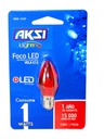 AKS- FOCO DECORATIVO LED VELA 1W COLOR ROJO E12