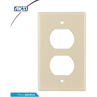 AKS - PLACA DE BAQUELITA, CONTACTO REDONDO DUPLEX
