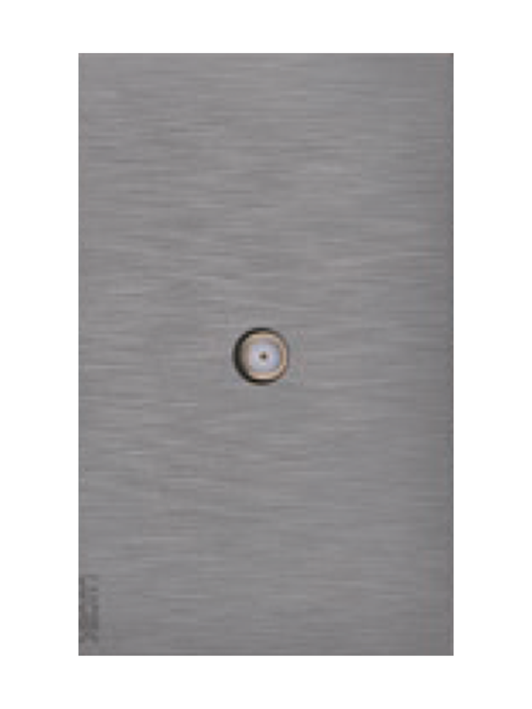 [BF18-P] LCK - PLACA CON TOMA DE TELEVISION FLAT PLATEADO