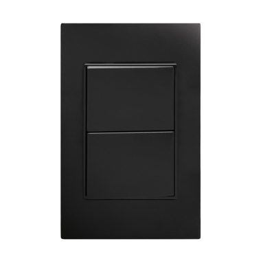 APL-302 PLACA APAGADOR 2 INTERRUPTOR 3 VIAS NEGRO