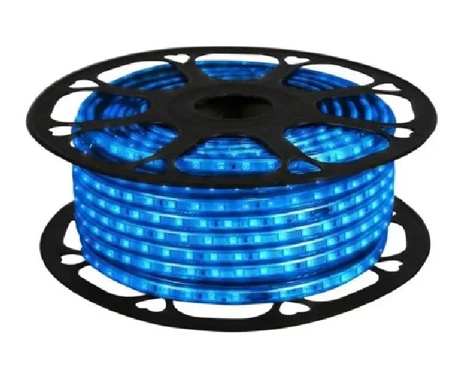 ILV - 50m Manguera LED SMD5050 350w AZUL c/3 CLAVIJAS Y CLIPS