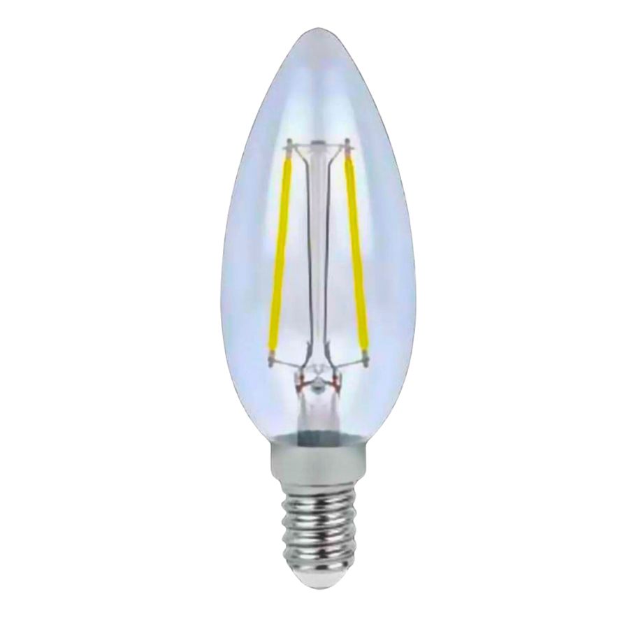 AKS- FOCO LED FILAMENTO VELA 4W LUZ CÁLIDA E12