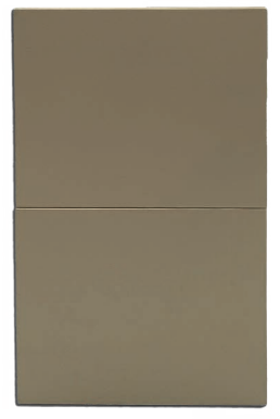 [APL-502] INN - PLACA LUXURY APAGADOR DE 2 INTERRUPTORES 3 VÍAS COLOR ORO