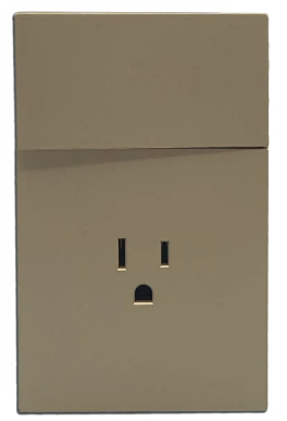 [APL-505] INN - PLACA LUXURY CON 1 CONTACTO Y 1 APAGADOR  3 VÍAS COLOR ORO