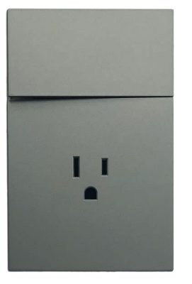 INN - PLACA LUXURY DE 1 CONTACTO Y 1 APAGADOR  3 VÍAS COLOR GRIS OXFORD