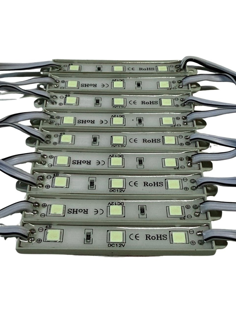 20pz Modulo De 3 Led 12v 5054 Sin Lupa Luz Blanco Frio