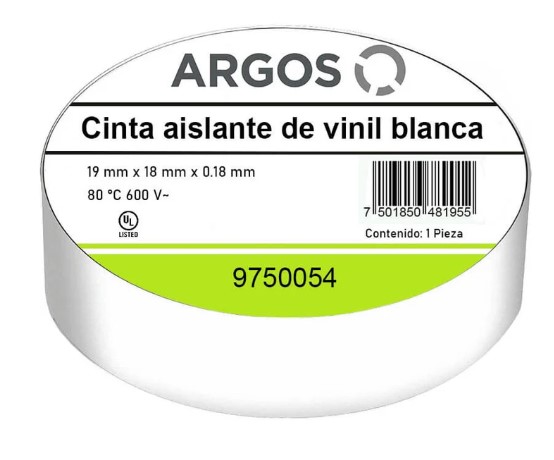 AR- CINTA AISLAR ARGOS 19mmx18mm BLANCA