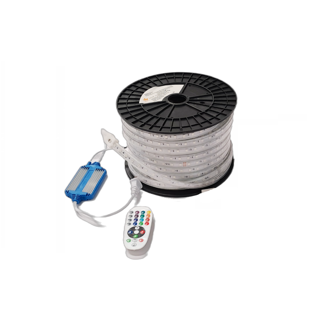 [DD-03V-10-RGB-20M] 20m Manguera Led 5050 + Cntl Remoto Rgb Multicolor Rollo