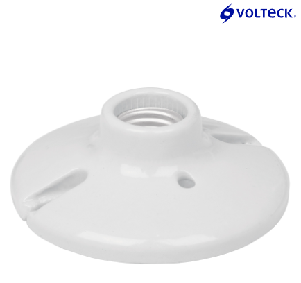 TRU- PORTALAMPARA DE PORCELANA REDONDA PARA TECHO 4-1/2"