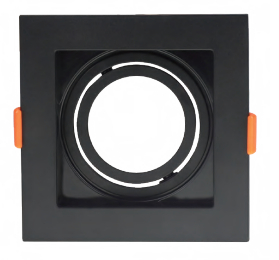 WIN -  DECORATIVO EMPOTRABLE CUADRADO negro SPOT BASE GU10