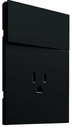 INN - PLACA LUXURY CON 1 CONTACTO Y APAGADOR  3 VÍAS COLOR NEGRO