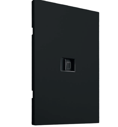 INN - PLACA LUXURY DE CONTACTO RED LAN TIPO RJ45 CAT5 COLOR NEGRO