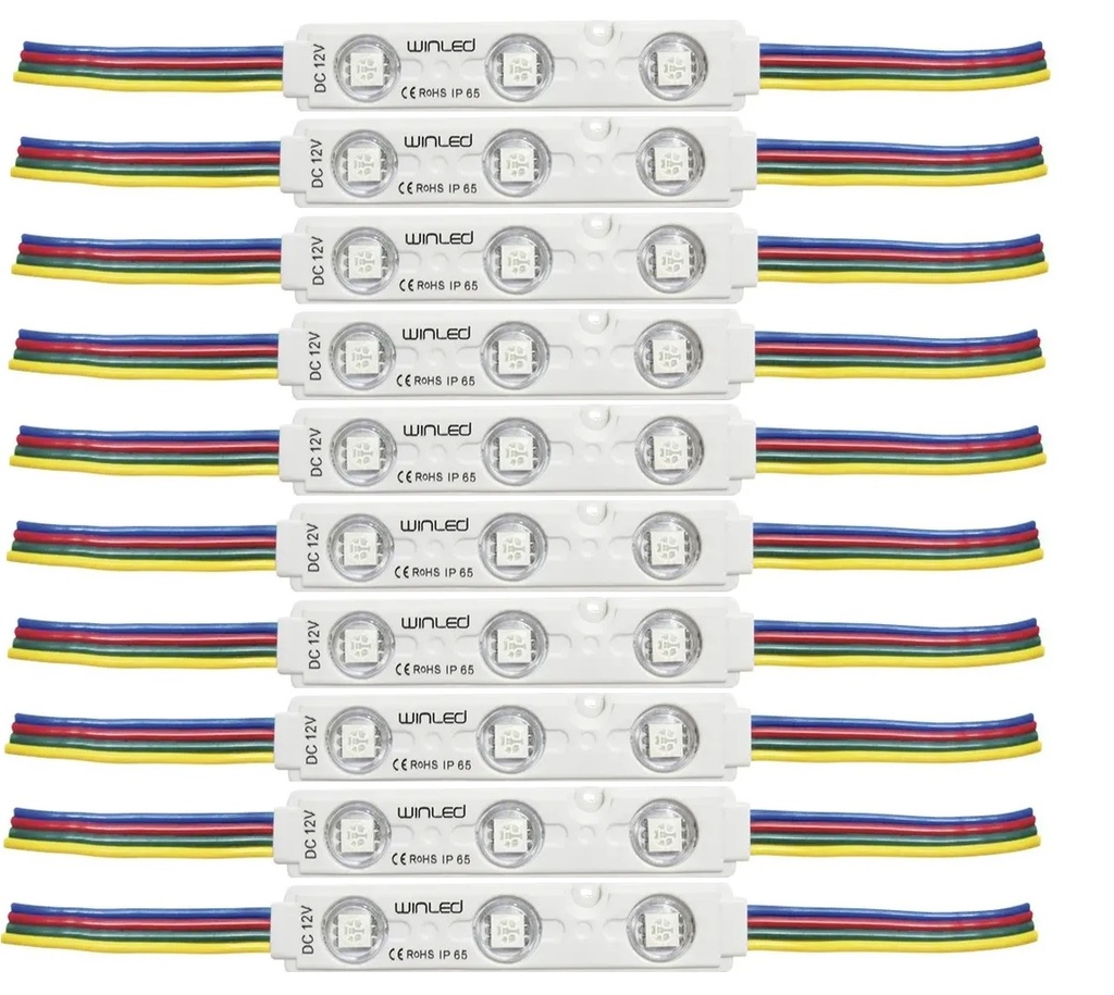 10pz - Módulos Led Rgb 12v Multicolor Winled