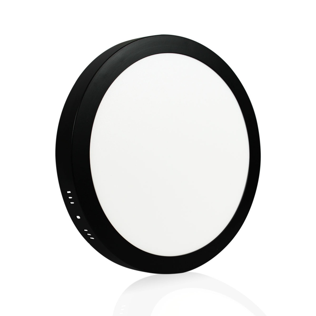 GEO- LED REDONDO 12W SOBREPONER  NEGRO