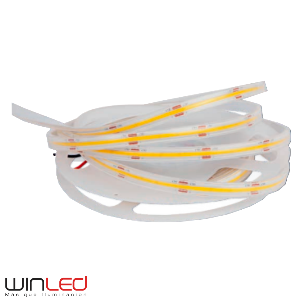 WIN- TIRA LED COB 12v CONTINUO SILICÓN FLEXIBLE BLANCO FRÍO