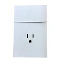 INN - PLACA LUXURY CONTACTO SENCILLO Y APAGADOR DE 1 INTERRUPTOR 3 VIAS COLOR BLANCO