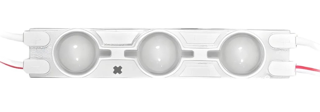 10pz MÓDULO DE 3 LEDS C/ LUPA 2835 12v BCO FRIO