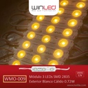 10pz - MÓDULOS DE 3 LED SMD 12v 2835 EXTERIOR BLANCO CÁLIDO