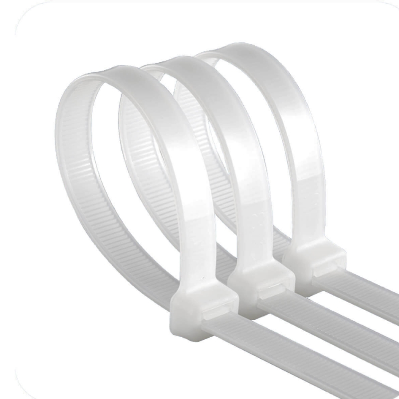 [103020] AKS - Cincho de plastico de 150 x 3.6 mm- color blanco (50 pzs bolsa)