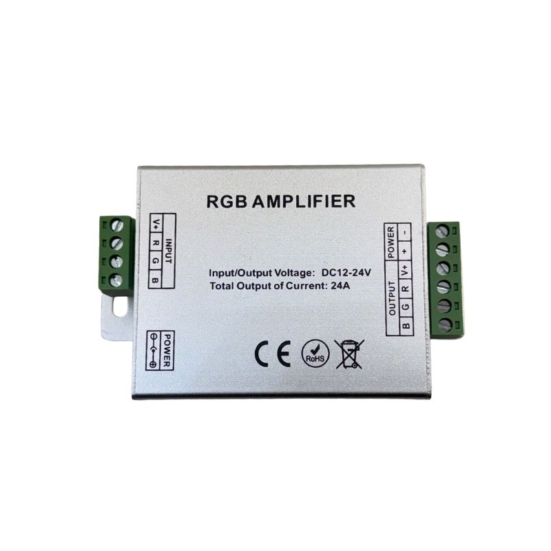 GX-  AMPLIFICADOR ALUMINIO 12V-24V 8A RGB