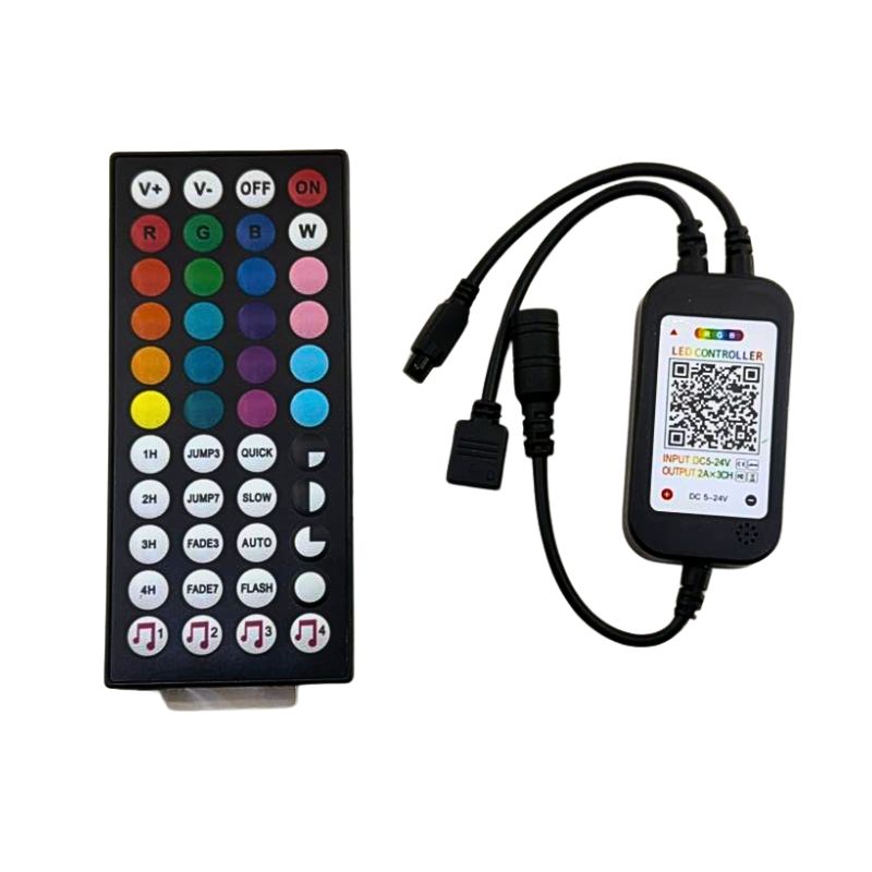 GX- CONTROLADOR-5V-24V-BLUETOOTH-AUDIORITMICO 4PIN RGB