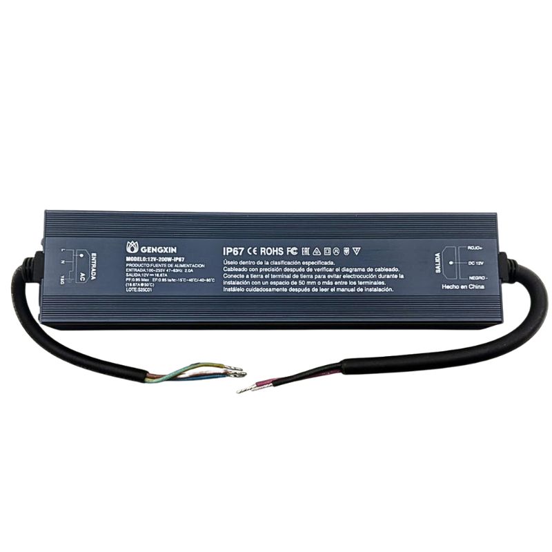 GX- FUENTE DE PODER EXTERIOR-12V-200W-IP67