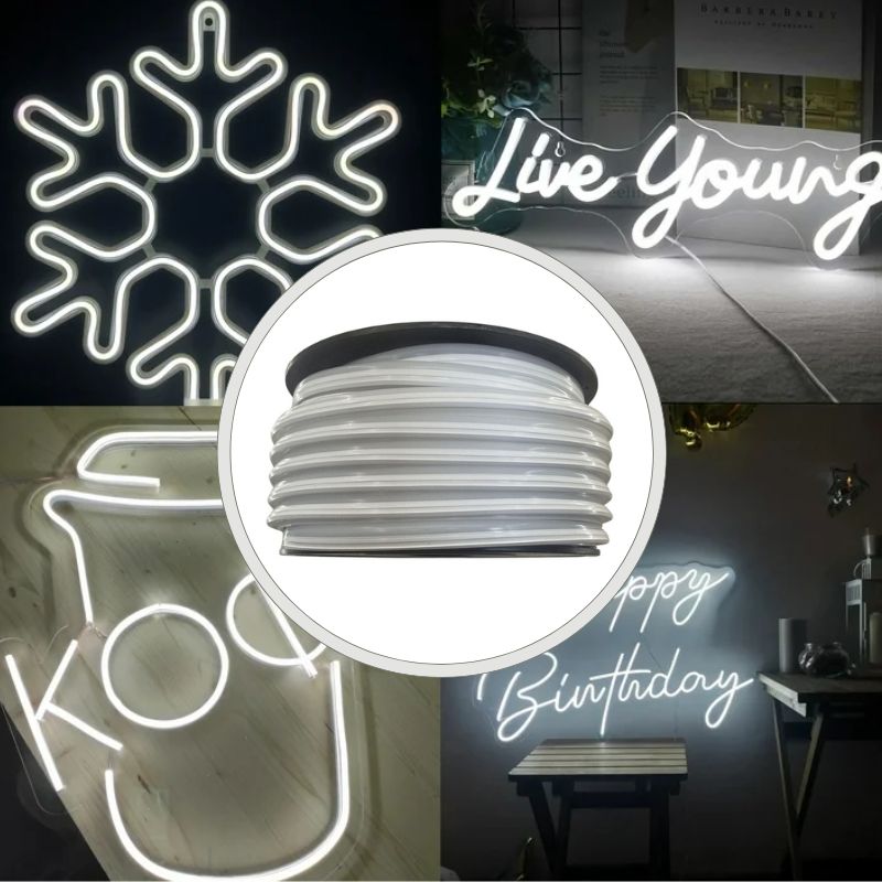 GX-TIRA NEON 2da GEN 12V 120L/M 1M 6MM BLANCA FRIA