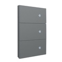 INN- PLACA LUXURY SMART WiFi BT APAGADOR DE 3 INTERRUPTORES GRIS OXFORD