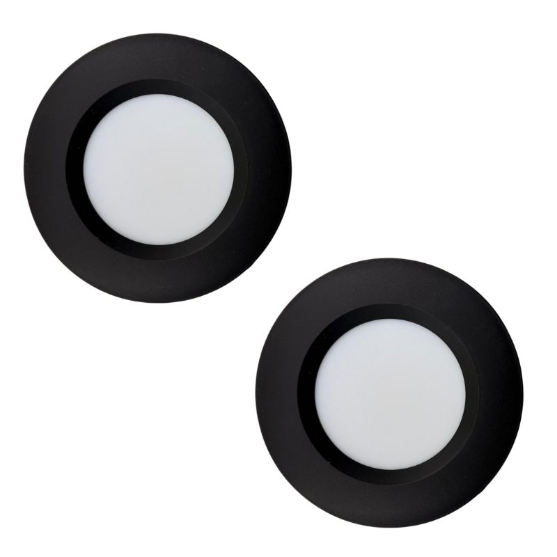 [ADO-104] INN- EMPOTRABLE REDONDO BOTE O PLAFON NEGRO 12W 3 TONOS CCT