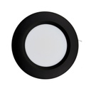 EMPOTRABLE REDONDO BOTE O PLAFON NEGRO 6W 3 TONOS CCT