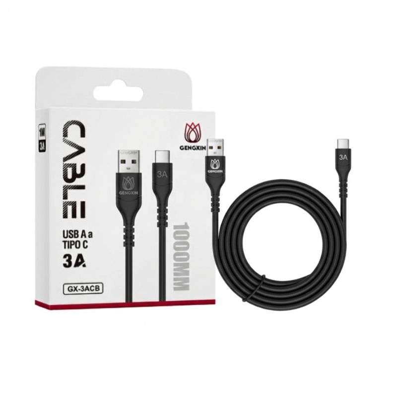 [3ACN] GX- CABLE USB A - TIPO C NEGRO