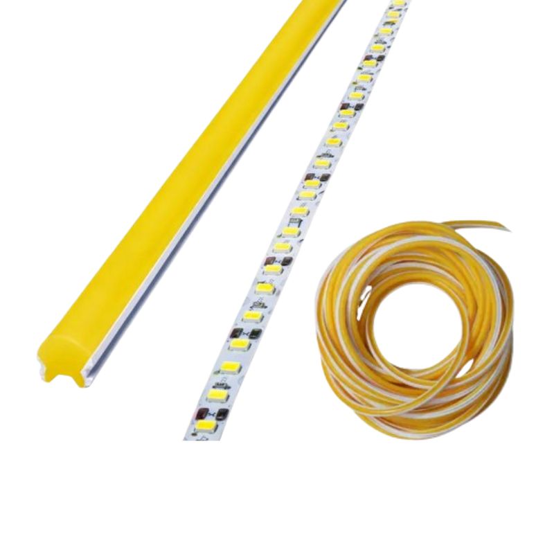 GX- TIRA NEON 2da GEN 12V 120L/M 1M 6MM AMARILLO DORADO