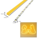 5m Tira Neon 2da Gen 12v 120l/m 6mm Amarillo Donado